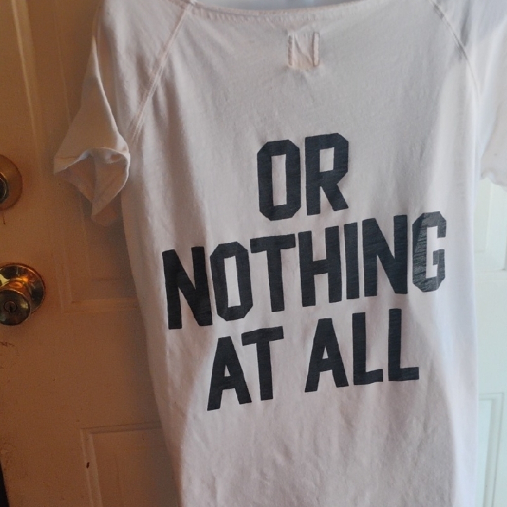 Victoria's Secret White T-Shirt with Pink Text - Picture 2 of 3
